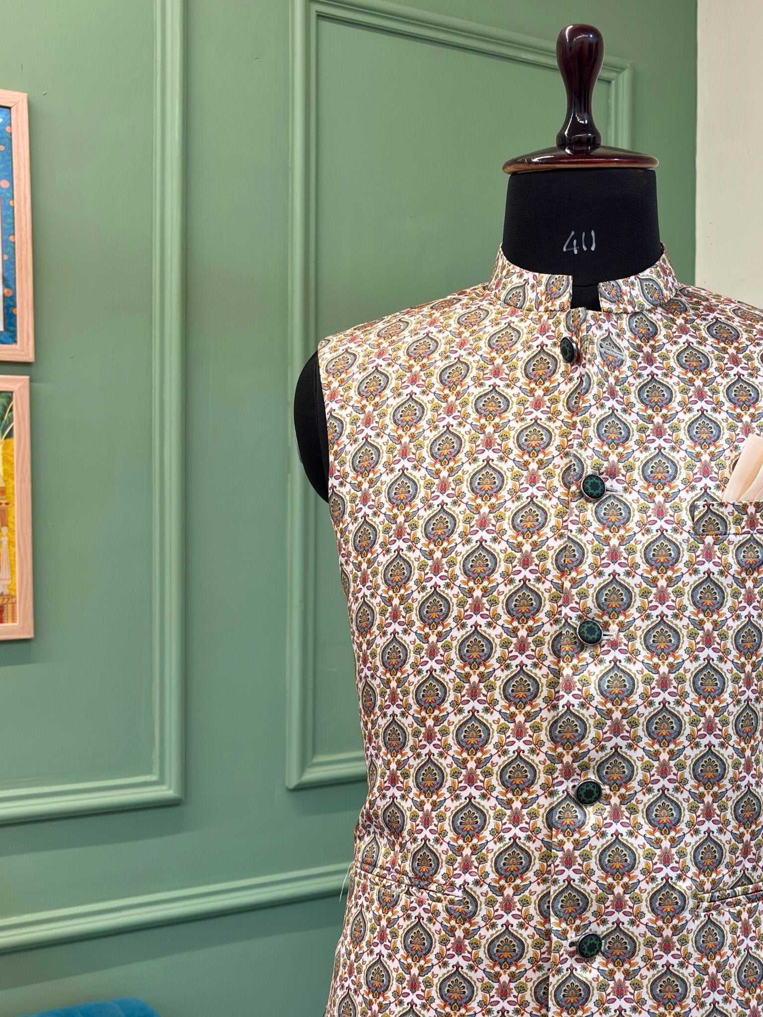 Royal Tapestry Modi Jacket - Jaipuri Crown