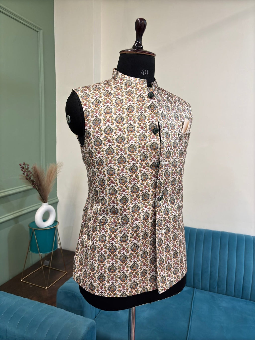 Royal Tapestry Modi Jacket - Jaipuri Crown