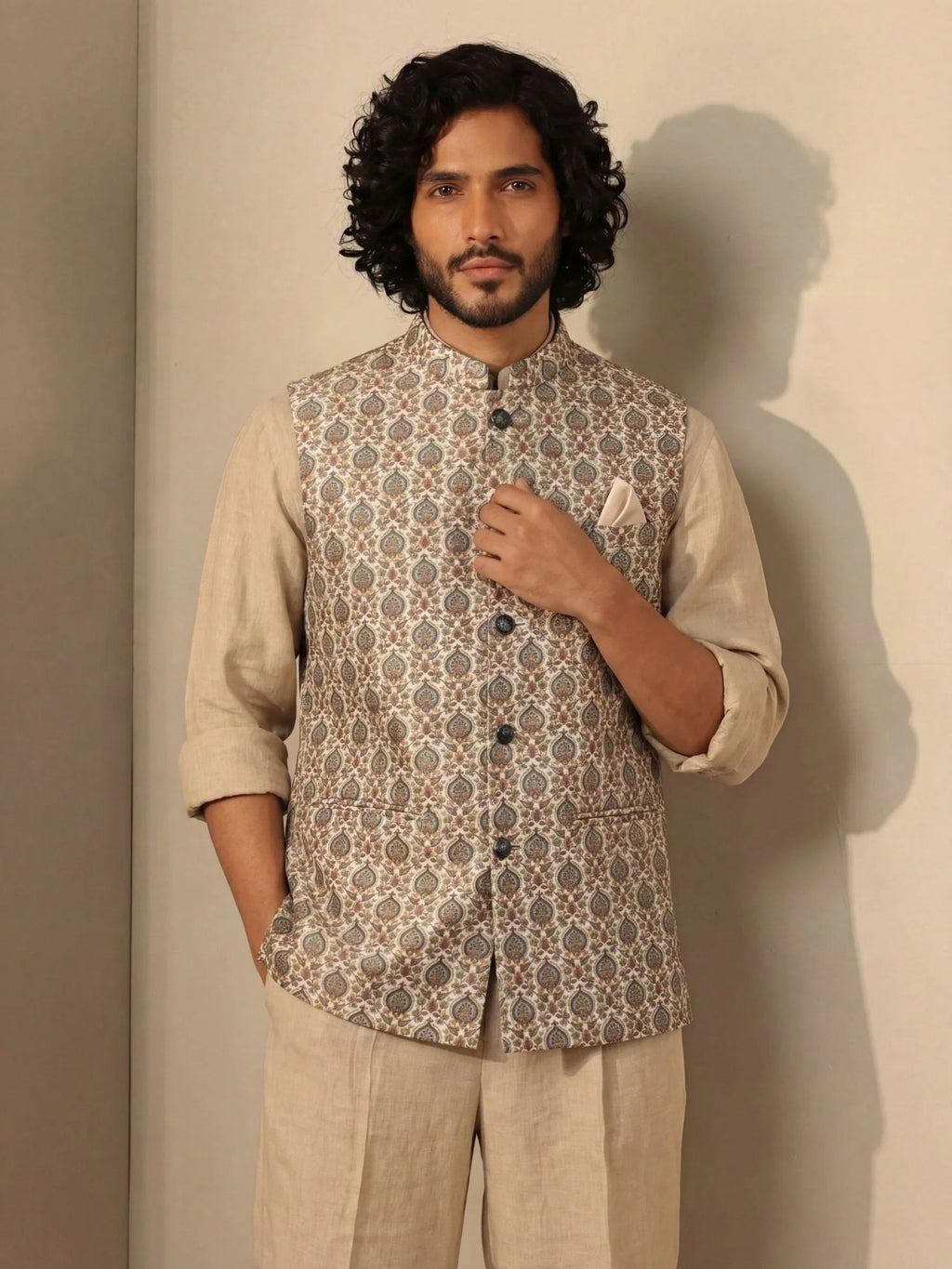 Royal Tapestry Modi Jacket - Jaipuri Crown