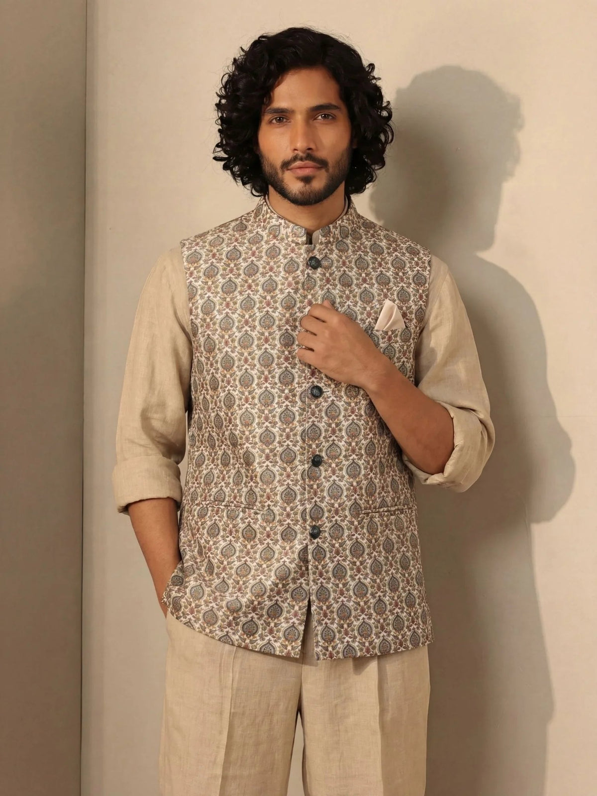 Royal Tapestry Modi Jacket - Jaipuri Crown