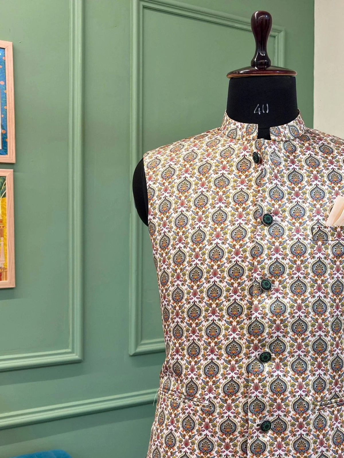 Royal Tapestry Modi Jacket - Jaipuri Crown