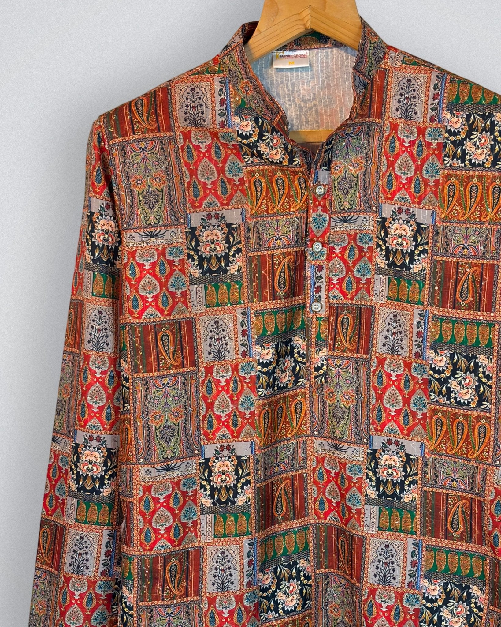 Ruby Blaze Bandhani Printed Kurta - Jaipuri Crown