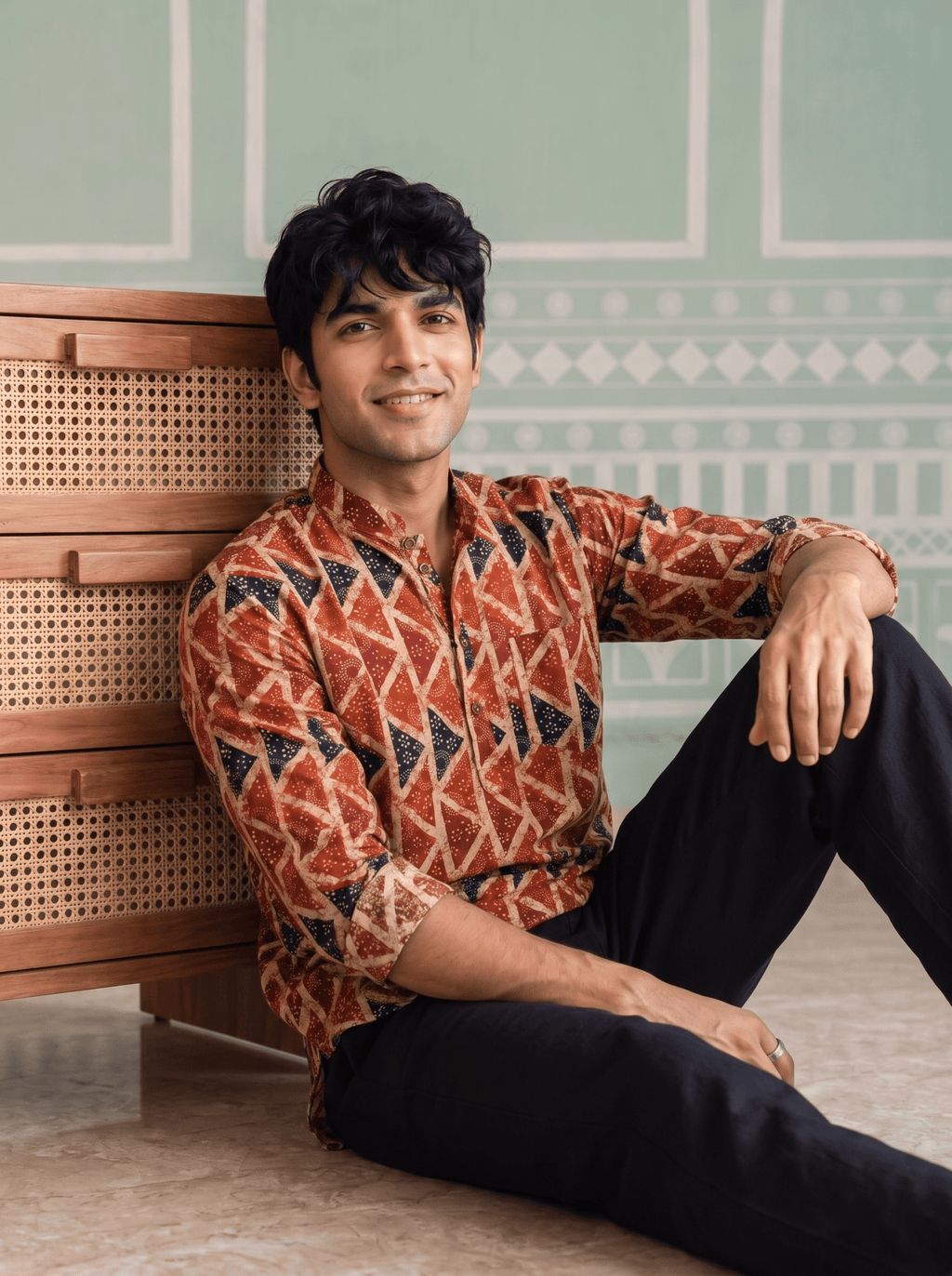 Rustic Charm – Printed Cotton Short Kurta - Jaipuri Crown