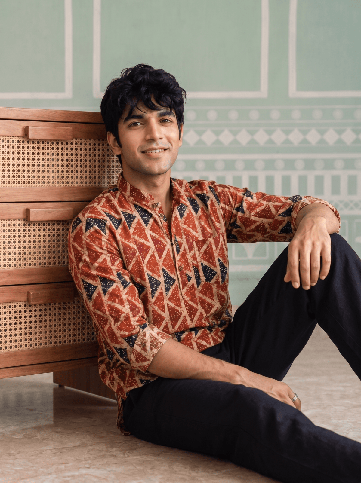 Rustic Charm – Printed Cotton Short Kurta - Jaipuri Crown