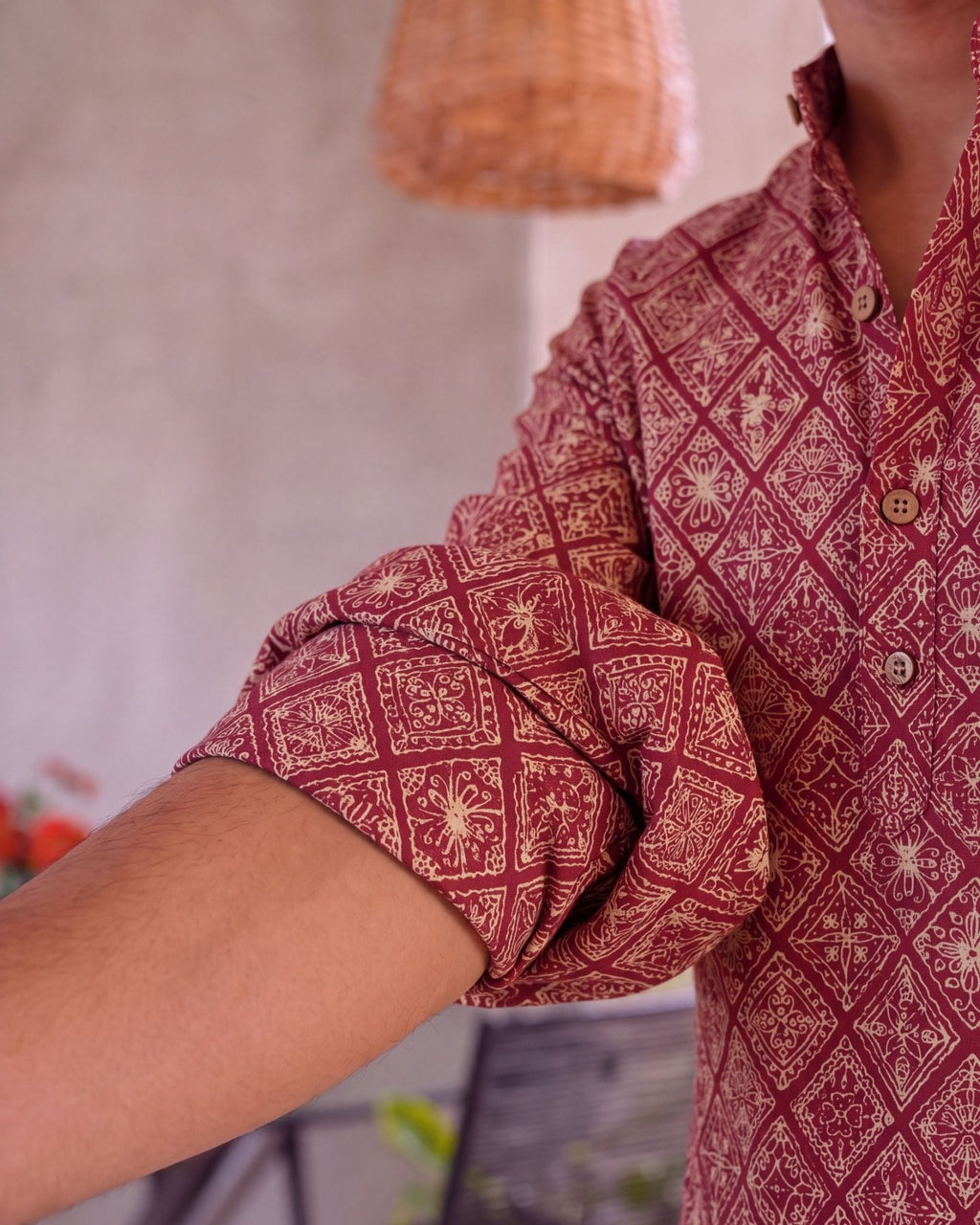 Rustic Charm – Printed Cotton Short Kurta - Jaipuri Crown