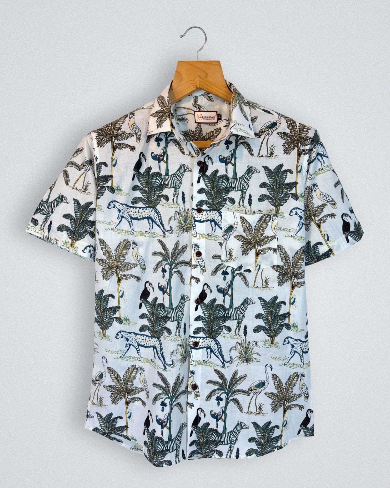 Safari Tales – Jungle Printed Cotton Half Sleeve - Jaipuri Crown