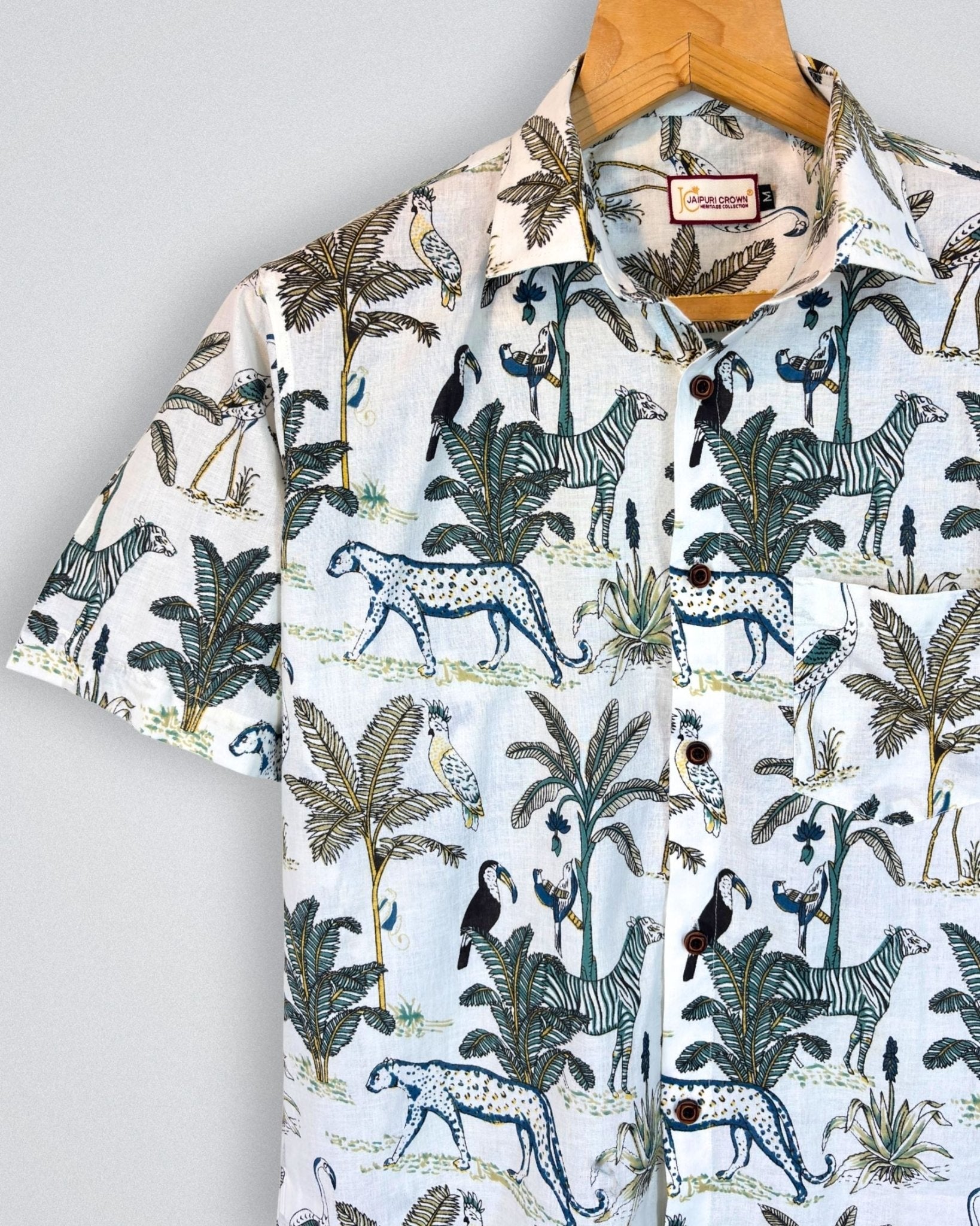 Safari Tales – Jungle Printed Cotton Half Sleeve - Jaipuri Crown