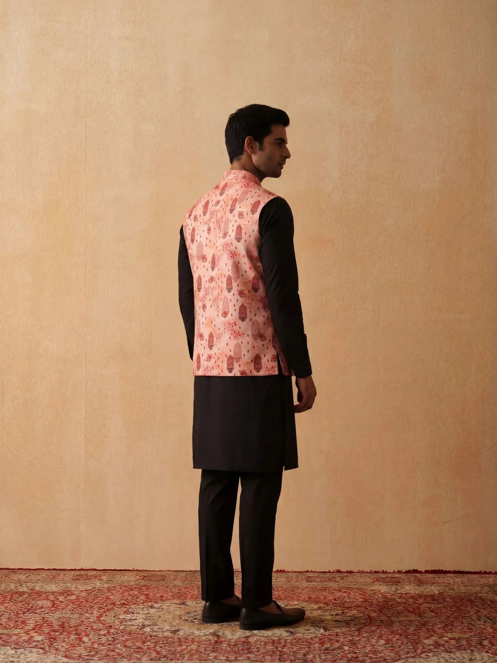 Saffron Silk Modi Jacket - Jaipuri Crown