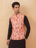 Saffron Silk Modi Jacket - Jaipuri Crown