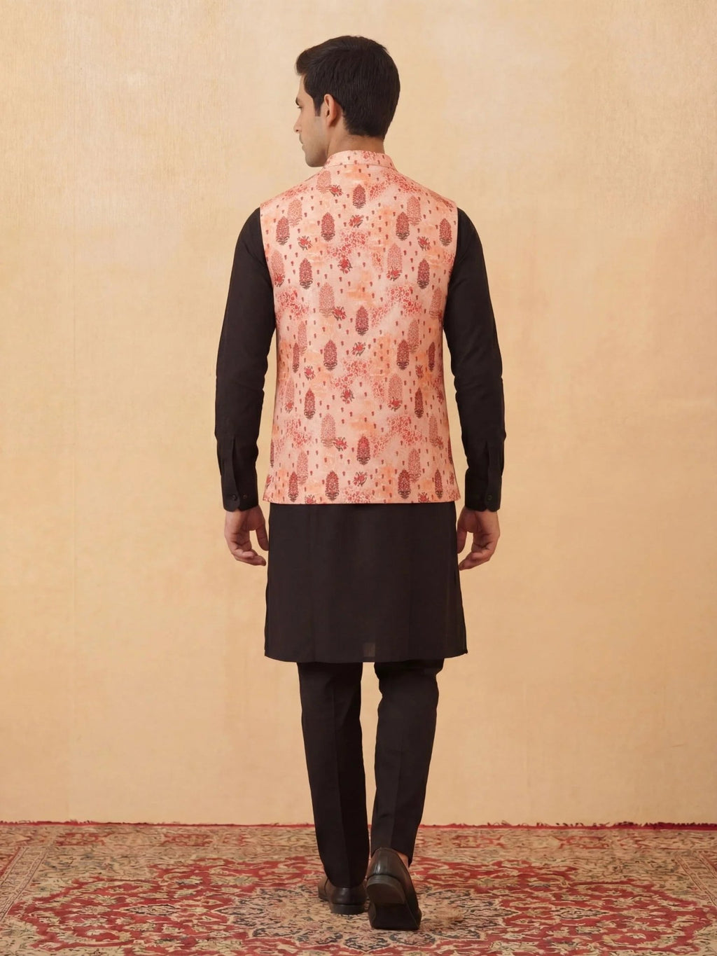 Saffron Silk Modi Jacket - Jaipuri Crown