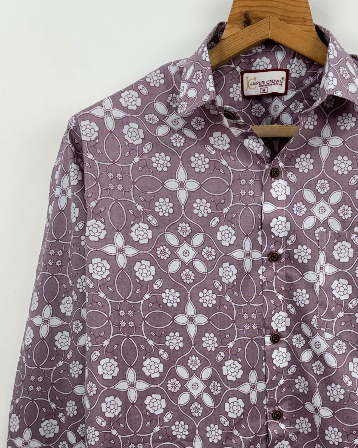 Sanganeri Blossom – Full Sleeve Cotton Shirt - Jaipuri Crown