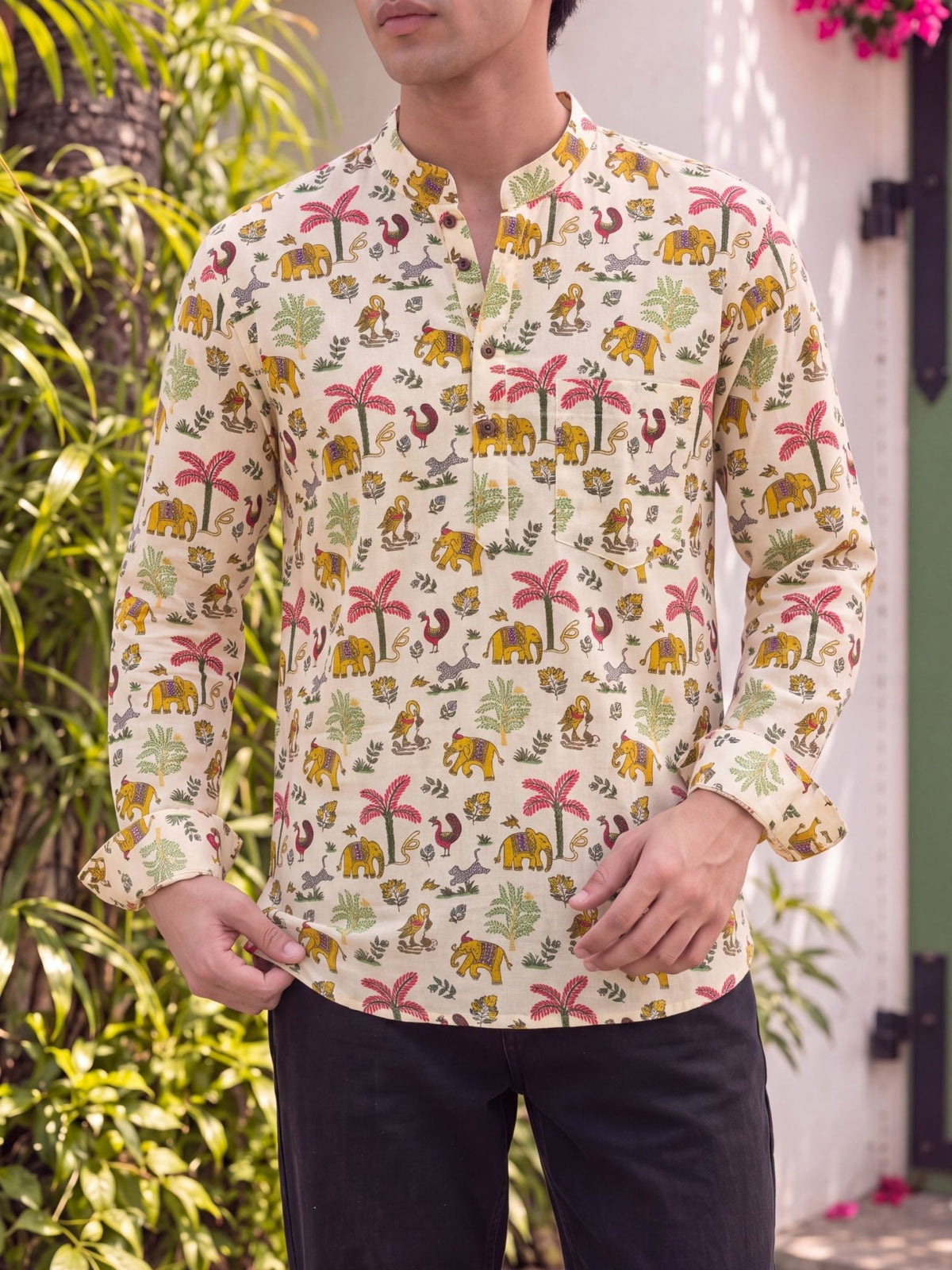 Sanganeri Charm – Printed Cotton Short Kurta - Jaipuri Crown