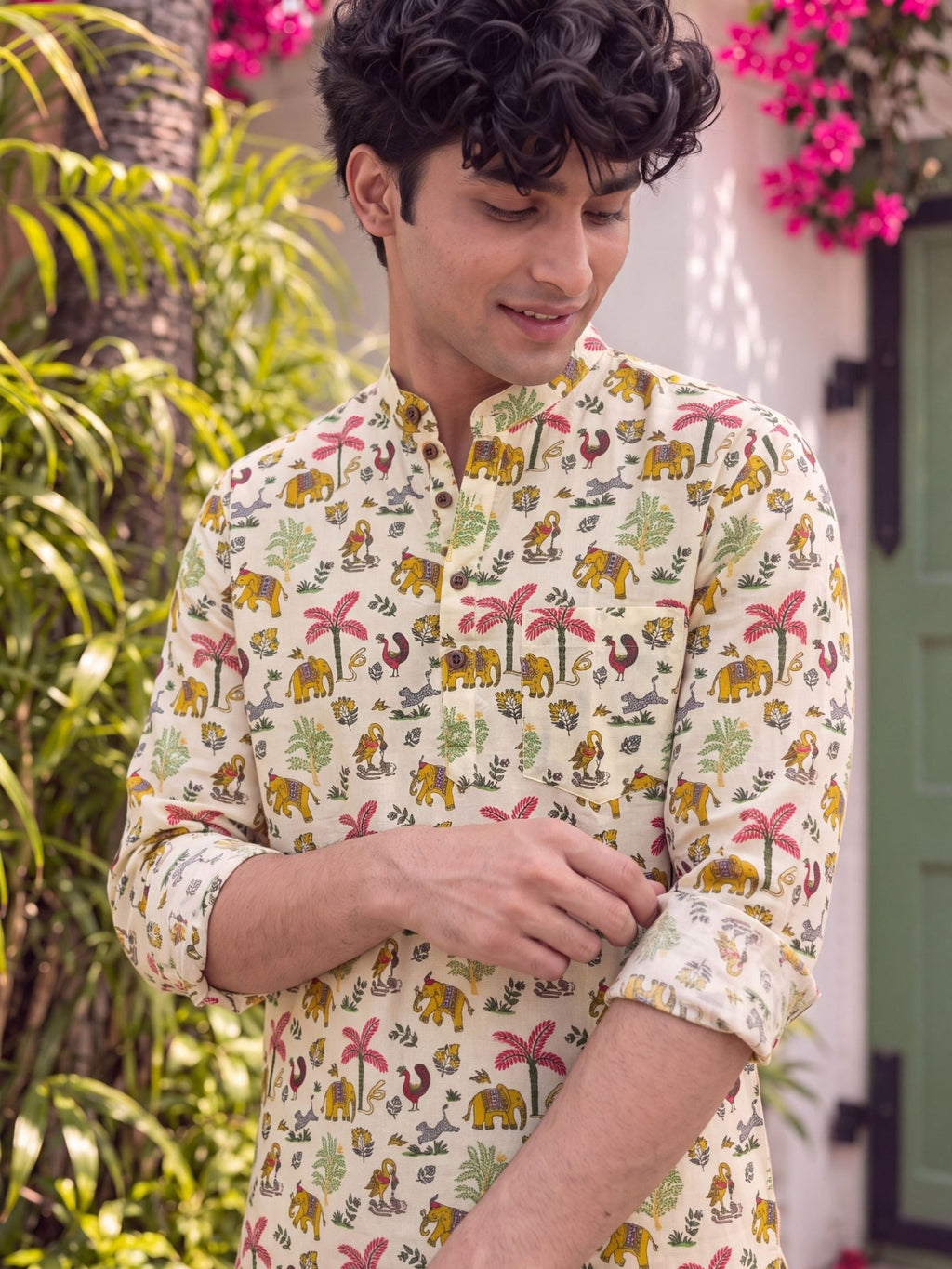 Sanganeri Charm – Printed Cotton Short Kurta - Jaipuri Crown