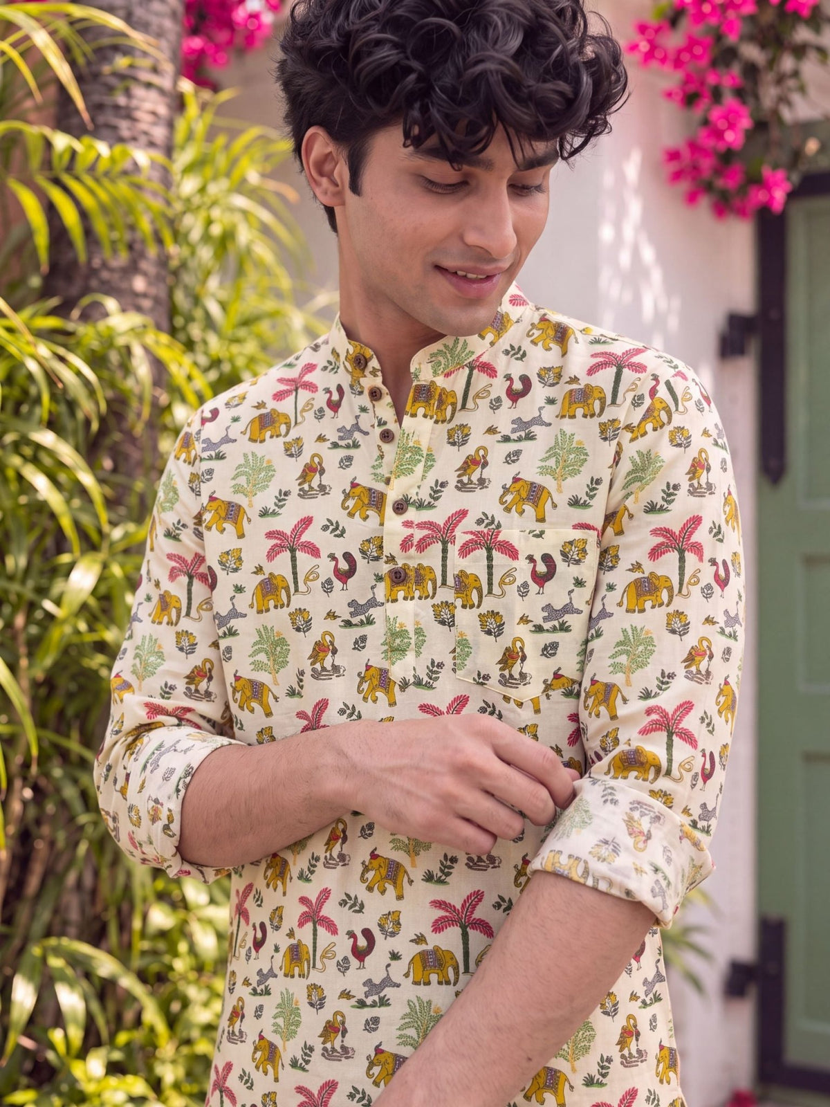 Sanganeri Charm – Printed Cotton Short Kurta - Jaipuri Crown