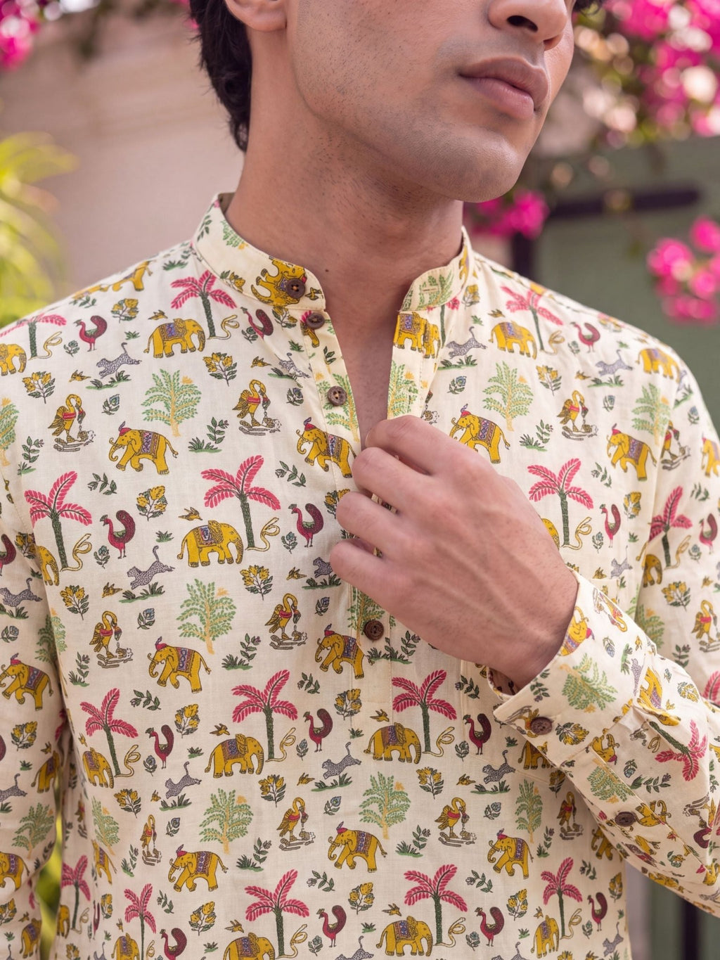 Sanganeri Charm – Printed Cotton Short Kurta - Jaipuri Crown