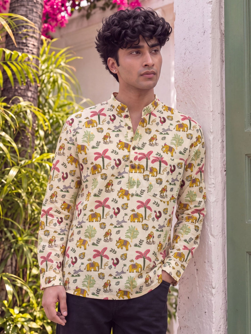 Sanganeri Charm – Printed Cotton Short Kurta - Jaipuri Crown