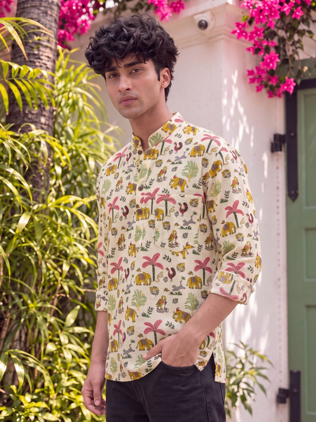 Sanganeri Charm – Printed Cotton Short Kurta - Jaipuri Crown