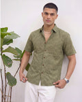 Sanganeri Elegance – Printed Cotton Half Sleeve Shirt - Jaipuri Crown