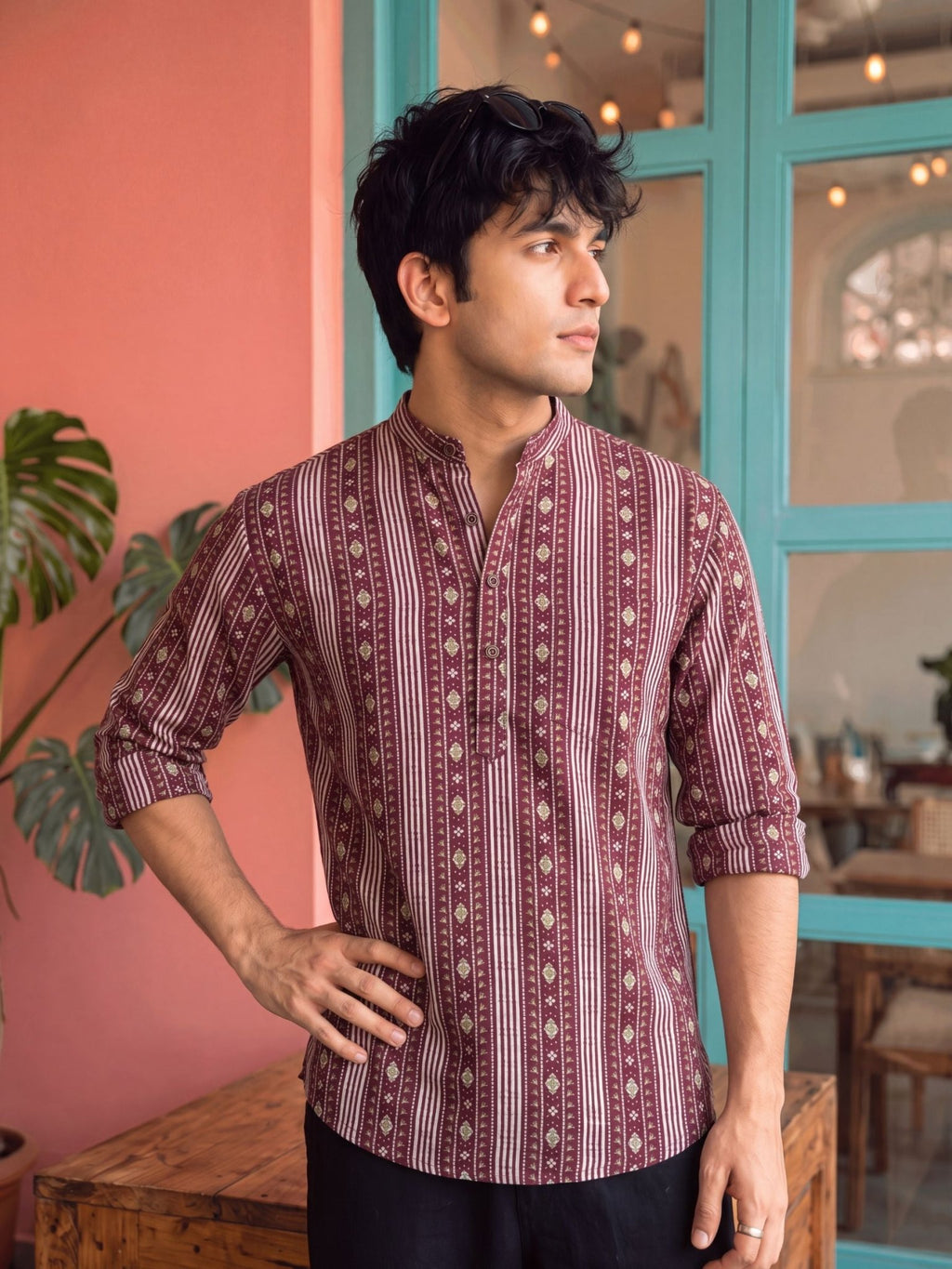 Sanganeri Splendor – Printed Cotton Short Kurta - Jaipuri Crown