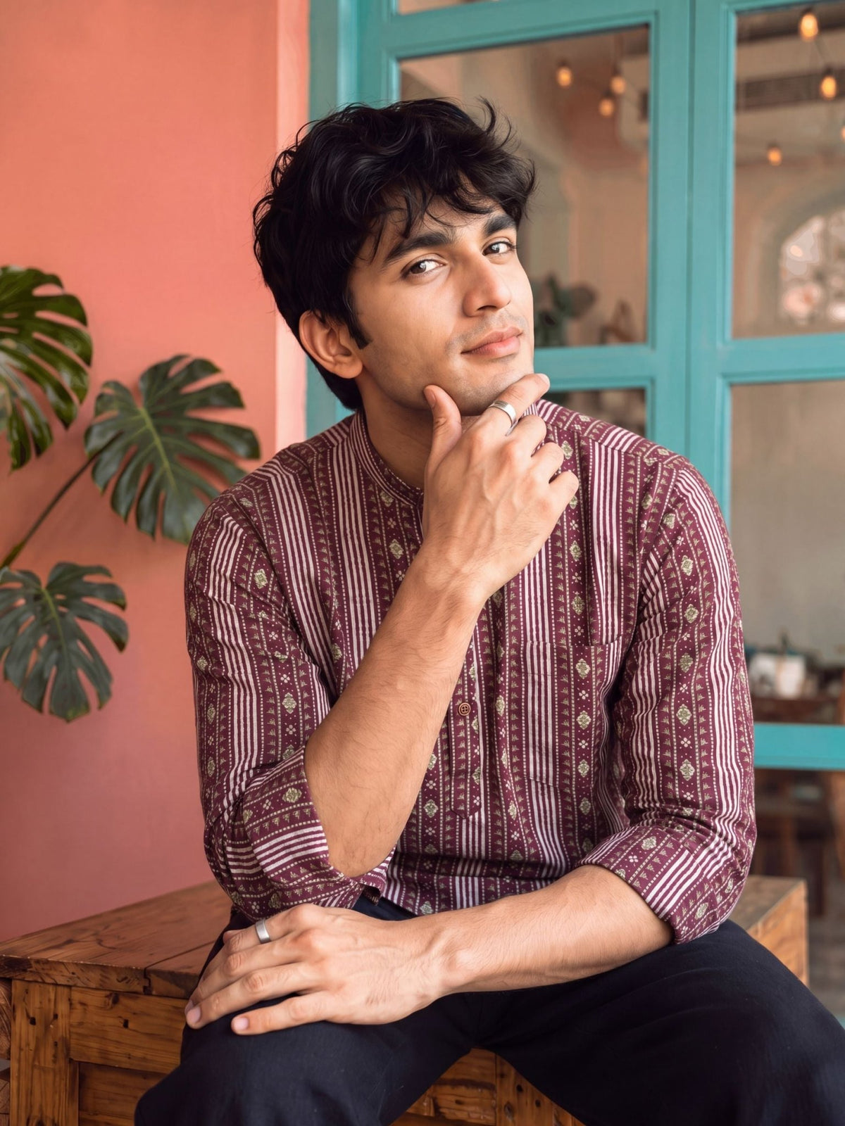 Sanganeri Splendor – Printed Cotton Short Kurta - Jaipuri Crown