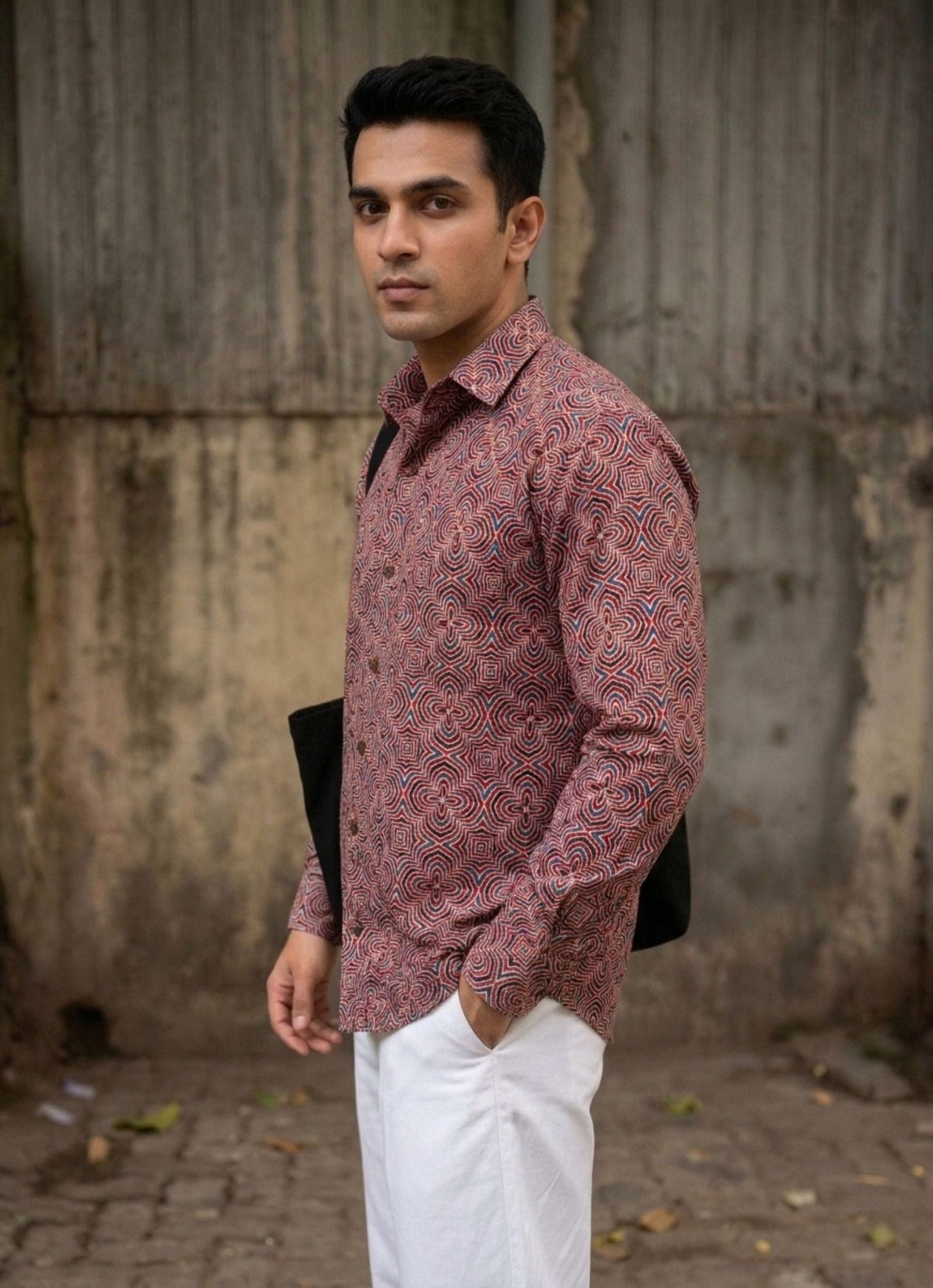 Sanganeri Style – Men's Full Sleeve Cotton Shirt - Jaipuri Crown