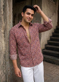 Sanganeri Style – Men's Full Sleeve Cotton Shirt - Jaipuri Crown