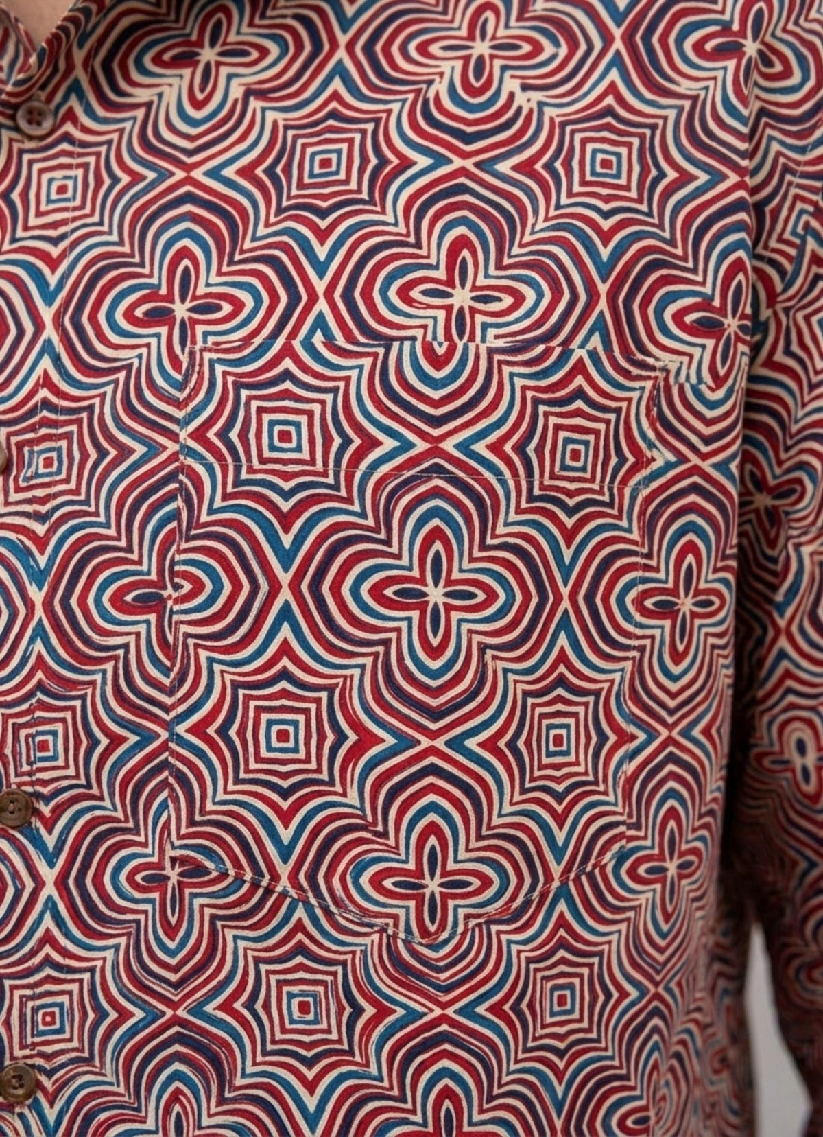 Sanganeri Style – Men's Full Sleeve Cotton Shirt - Jaipuri Crown