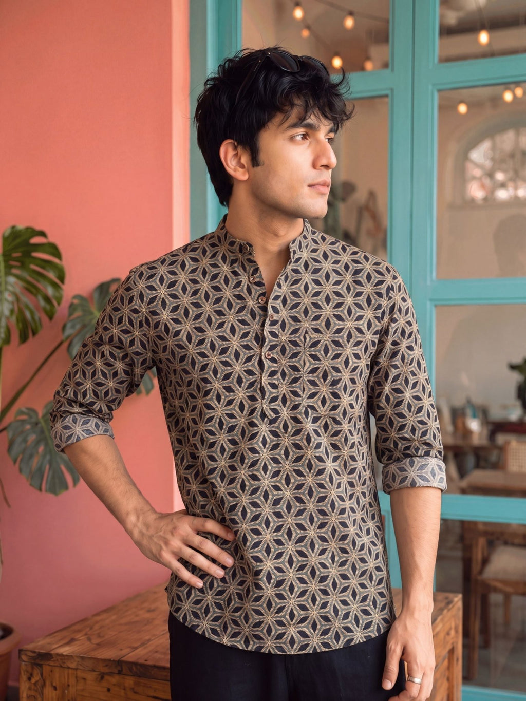 Sanganeri Style – Printed Cotton Short Kurta - Jaipuri Crown