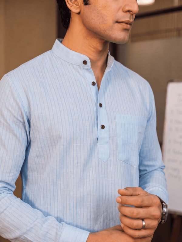 Sanganeri Style – Printed Cotton Short Kurta - Jaipuri Crown