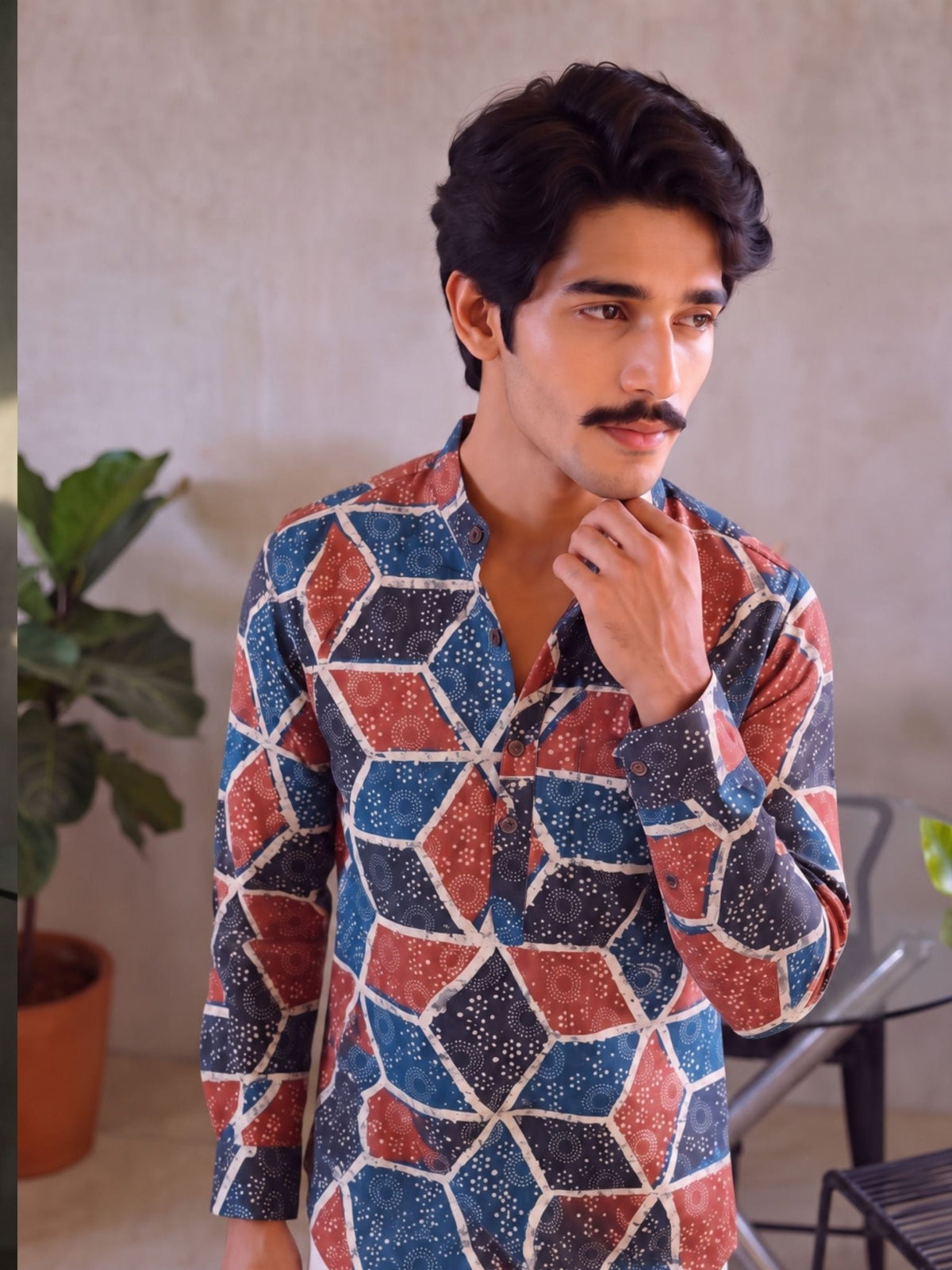 Sanganeri Style – Printed Cotton Short Kurta - Jaipuri Crown