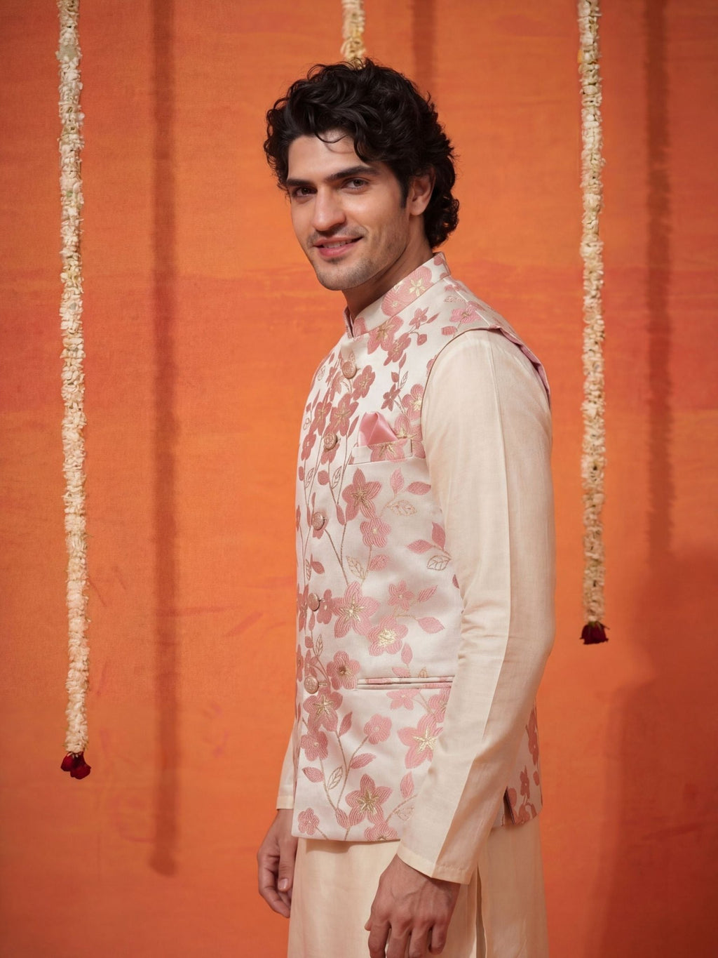 "सदरी" (Sadri) Jacquard Modi Jacket - Jaipuri Crown