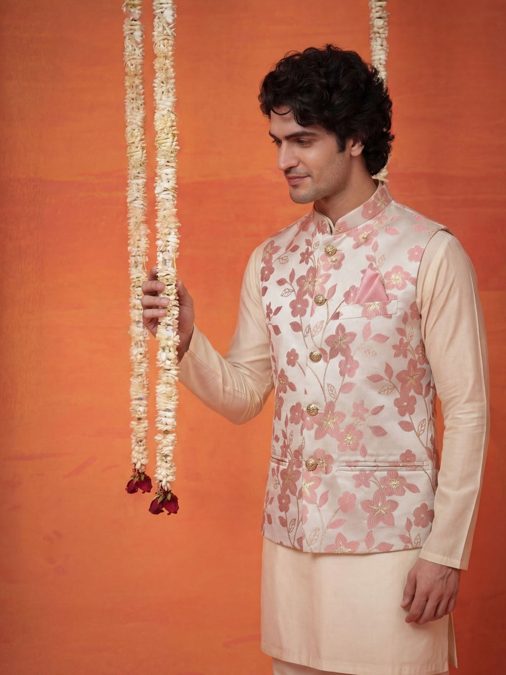 "सदरी" (Sadri) Jacquard Modi Jacket - Jaipuri Crown