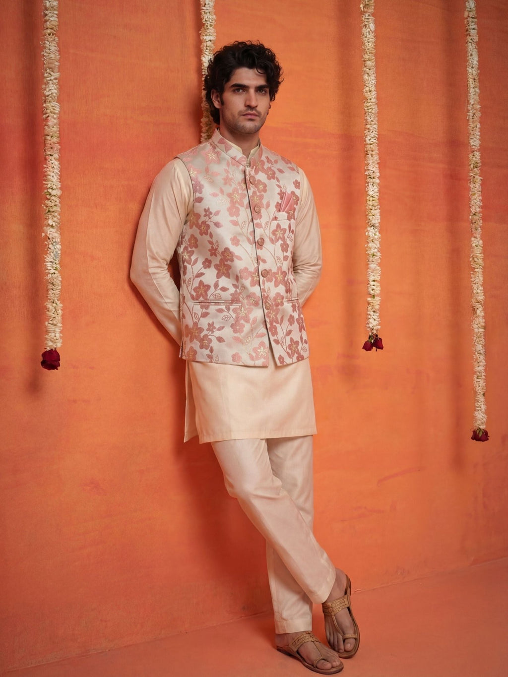 "सदरी" (Sadri) Jacquard Modi Jacket - Jaipuri Crown