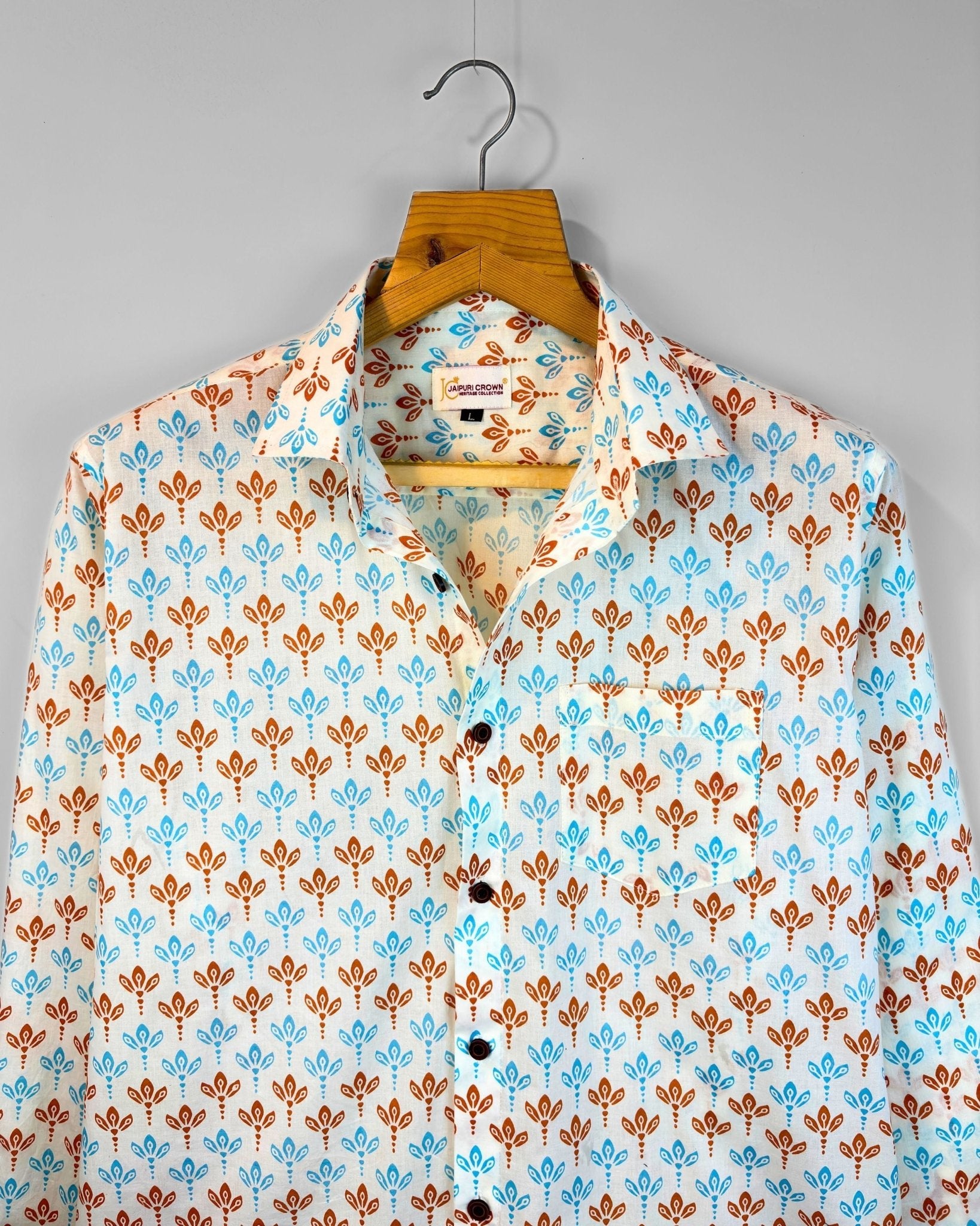Satrangi Buta - Pure Cotton Shirt - Jaipuri Crown