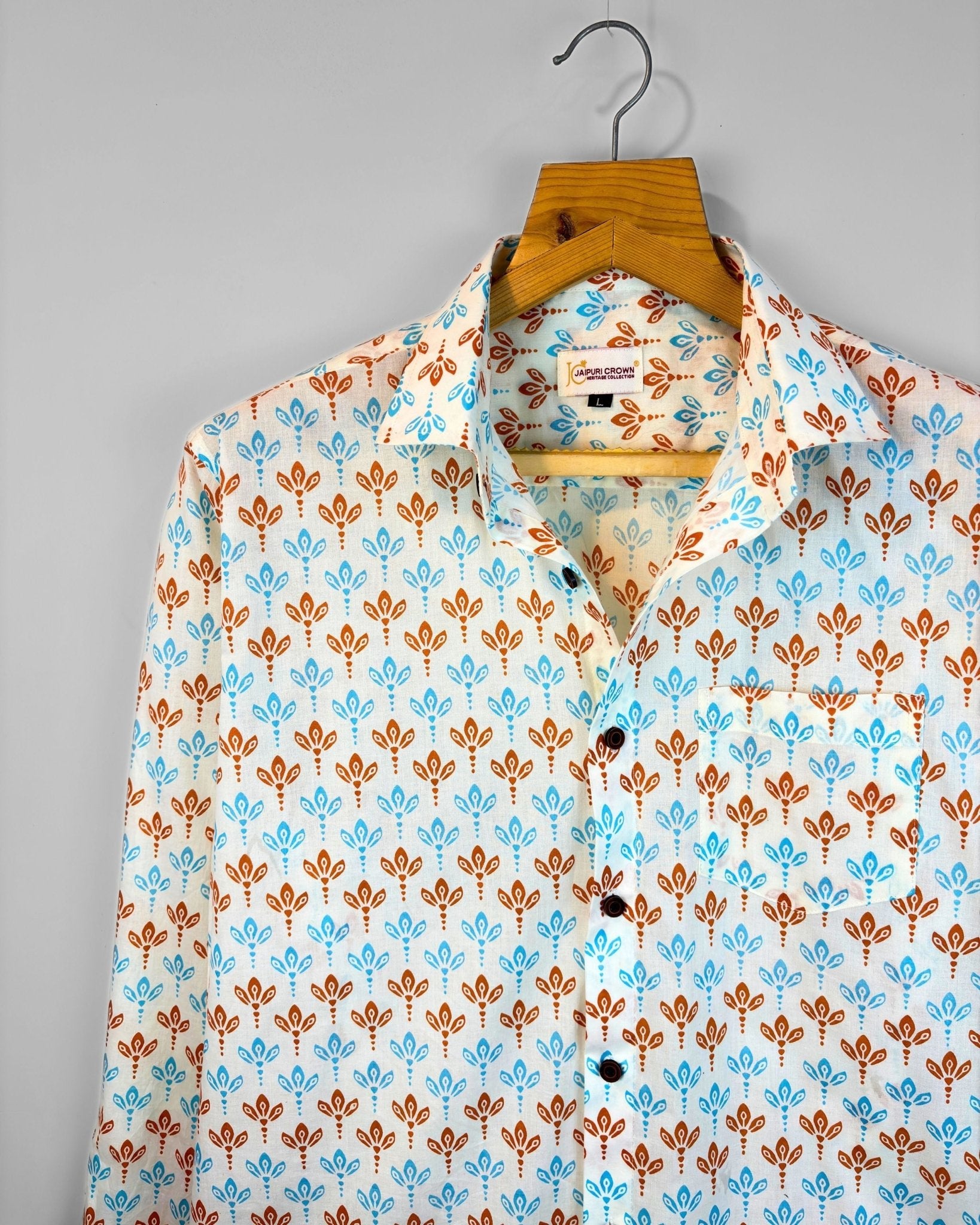 Satrangi Buta - Pure Cotton Shirt - Jaipuri Crown