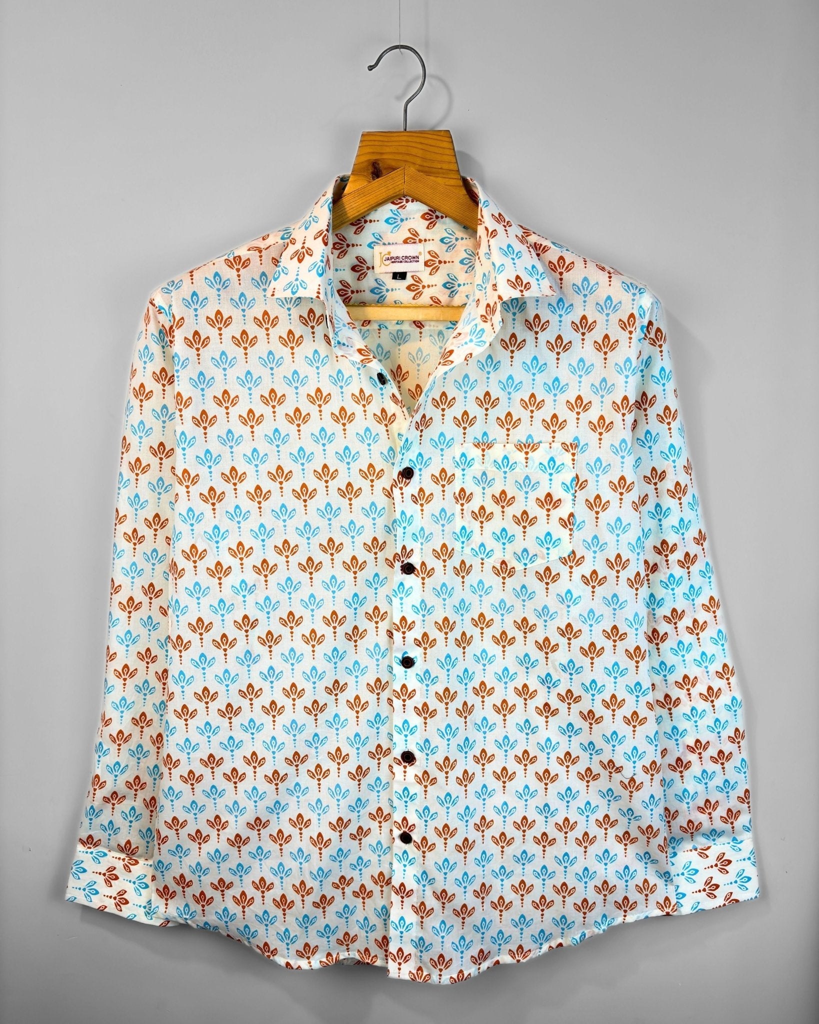 Satrangi Buta - Pure Cotton Shirt - Jaipuri Crown
