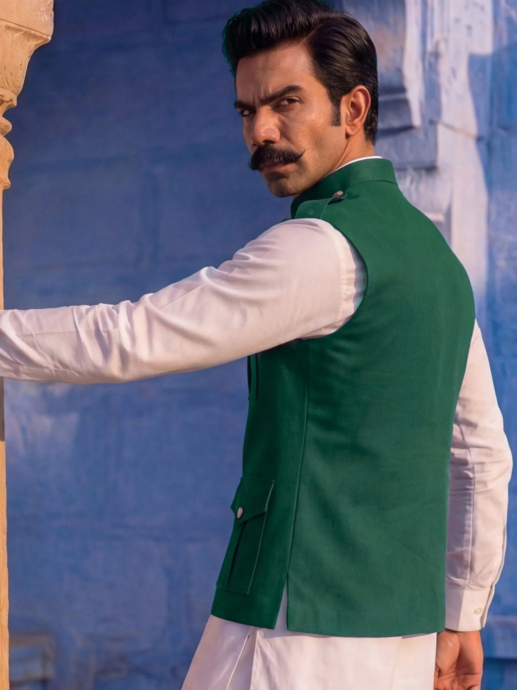 Semi-Hunting Jackets - Rust Green - Jaipuri Crown