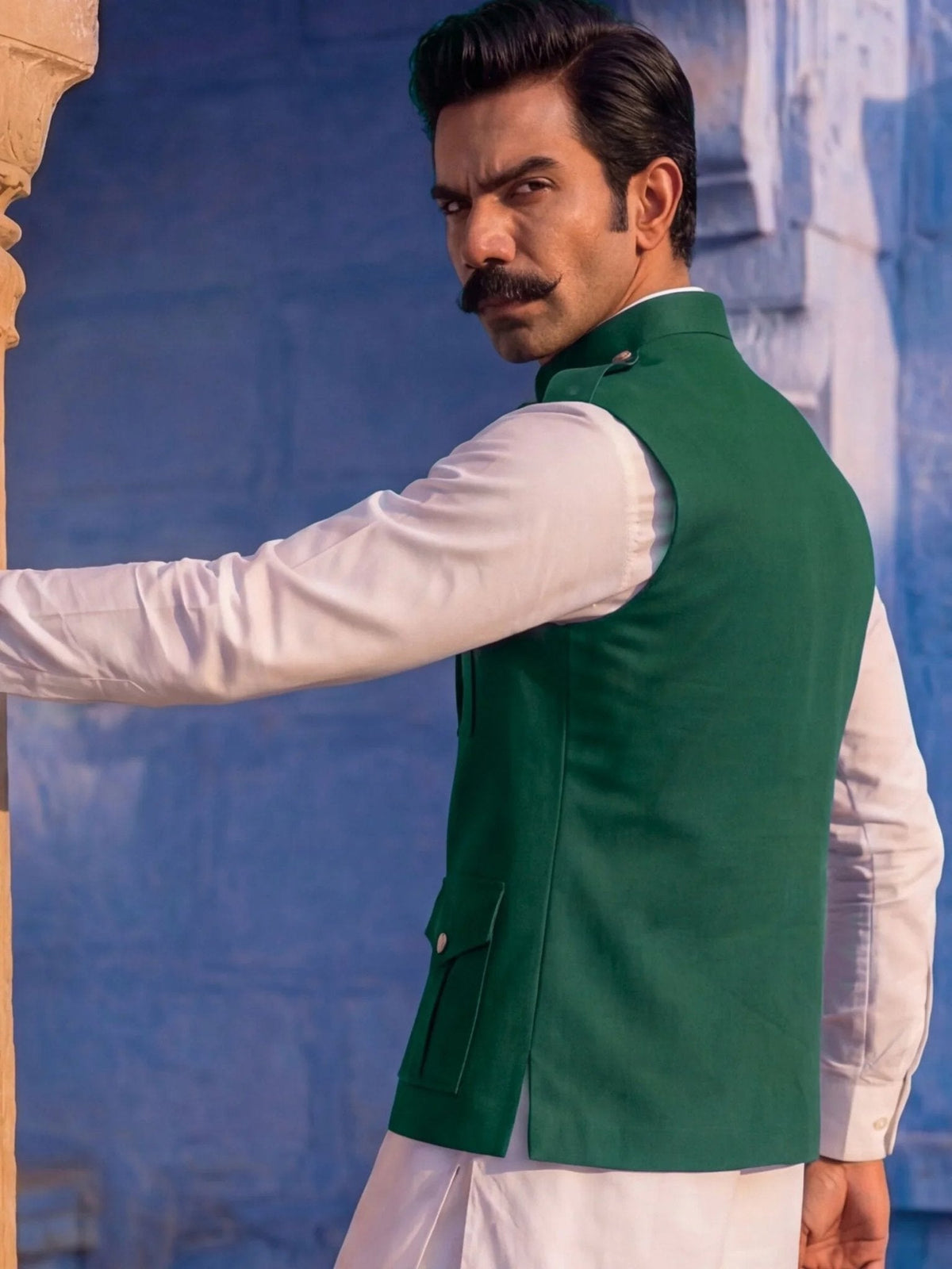 Semi-Hunting Jackets - Rust Green - Jaipuri Crown