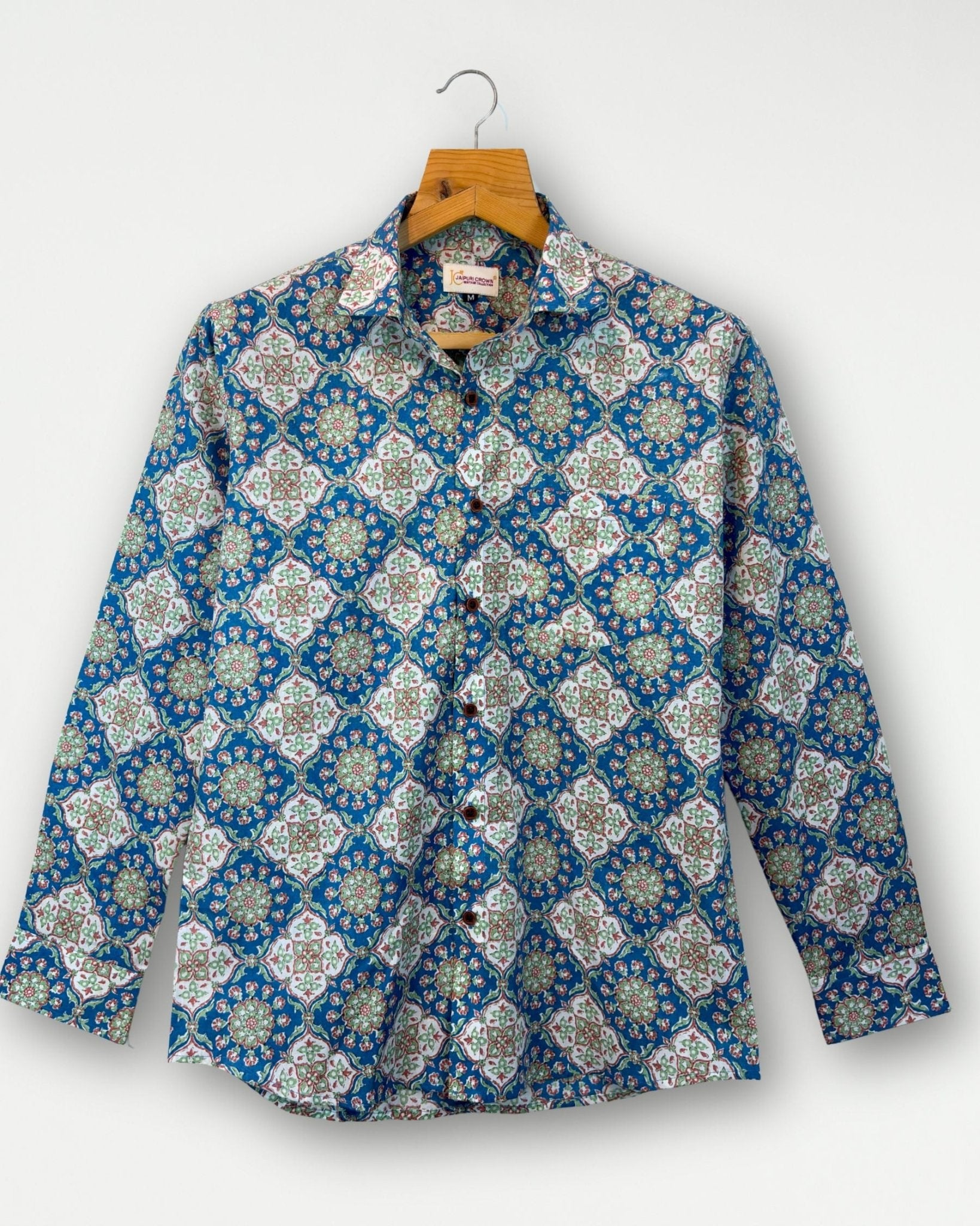 Serene Bloom - Pure Cotton Shirt - Pure Cotton Shirt - Jaipuri Crown