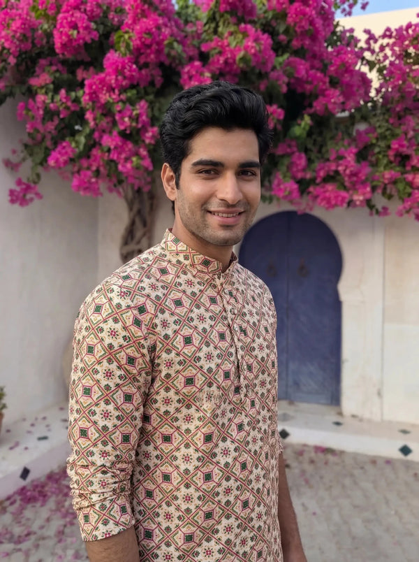 Signature Look Printed Kurta - Jaipuri Crown