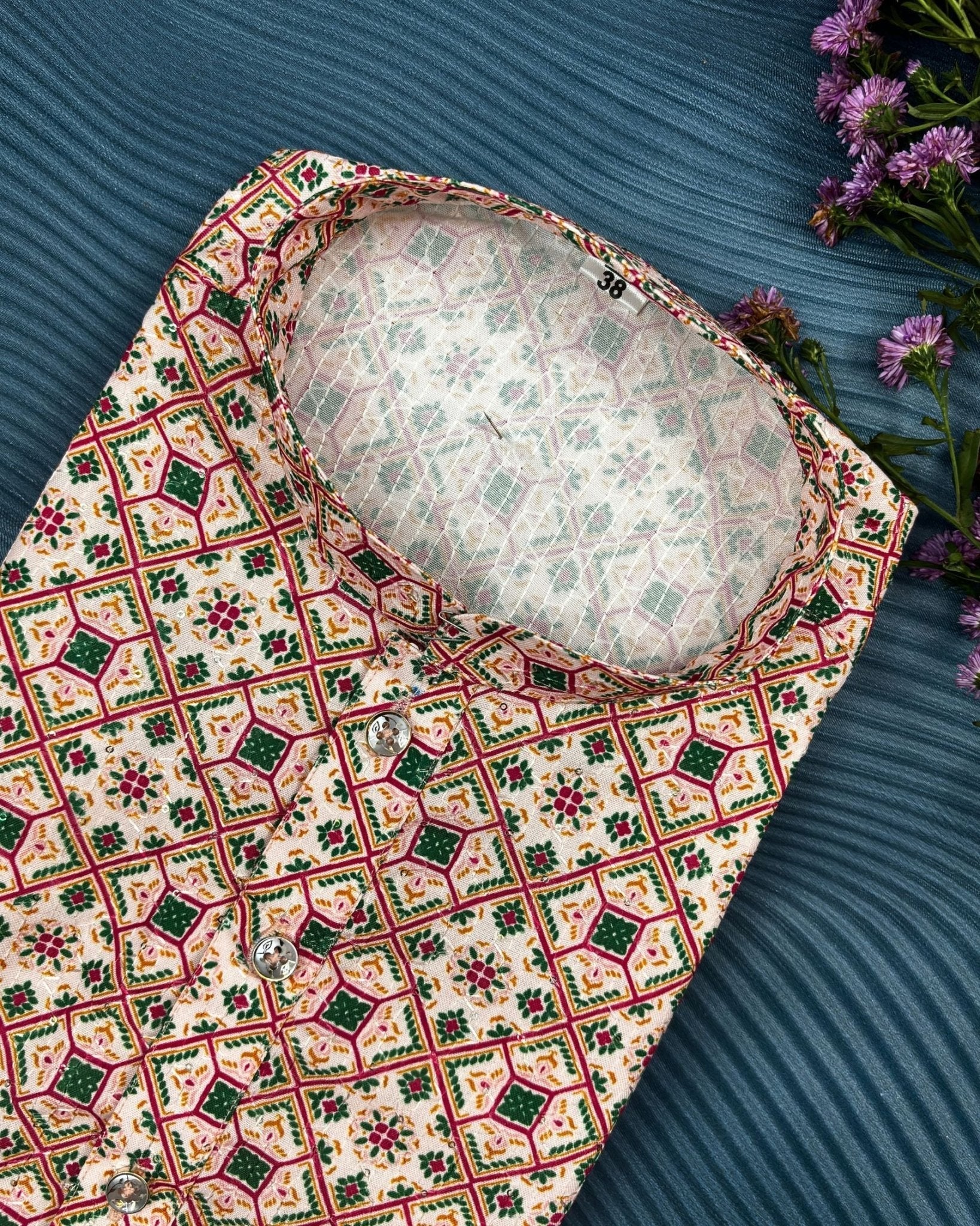 Signature Look Printed Kurta - Jaipuri Crown