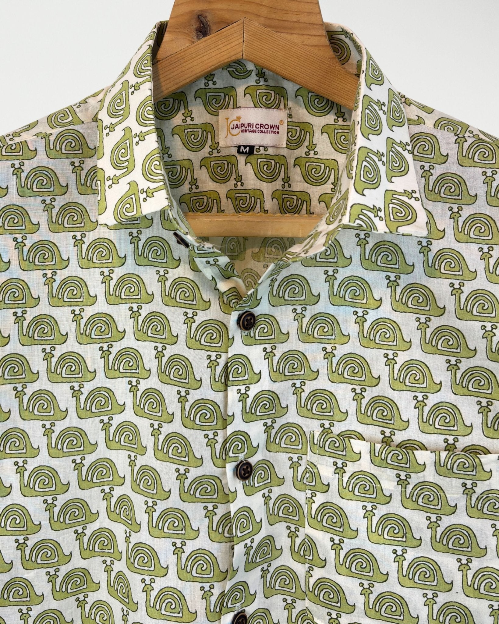Snail Trail – Half Sleeve Cotton Shirt - Jaipuri Crown