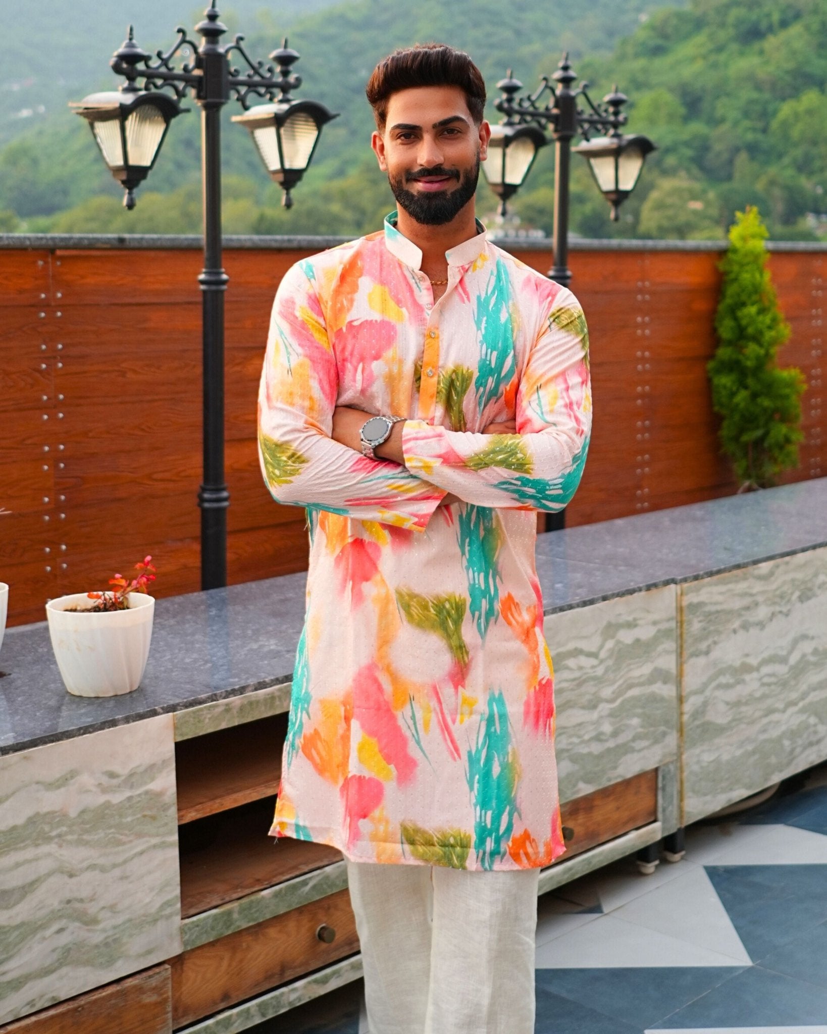 Snowflake Tie - Dye Kurta - Jaipuri Crown
