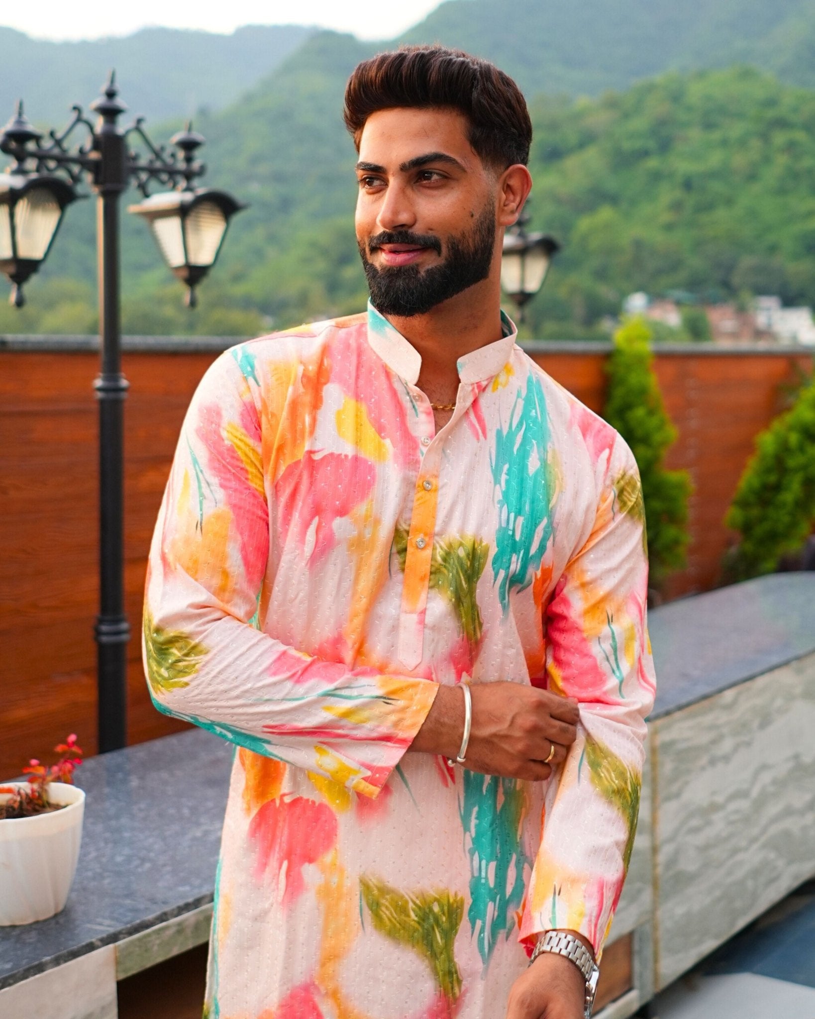 Snowflake Tie - Dye Kurta - Jaipuri Crown
