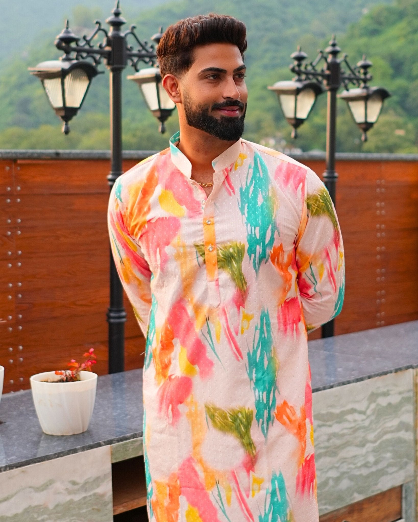 Snowflake Tie - Dye Kurta - Jaipuri Crown