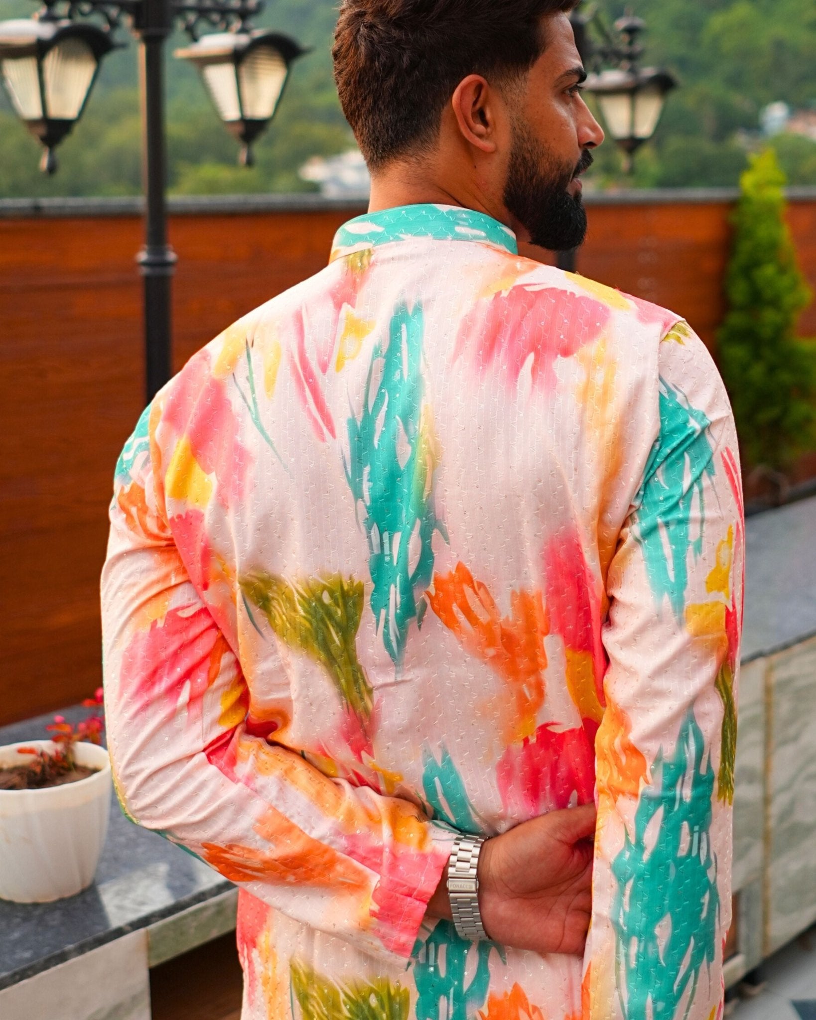 Snowflake Tie - Dye Kurta - Jaipuri Crown