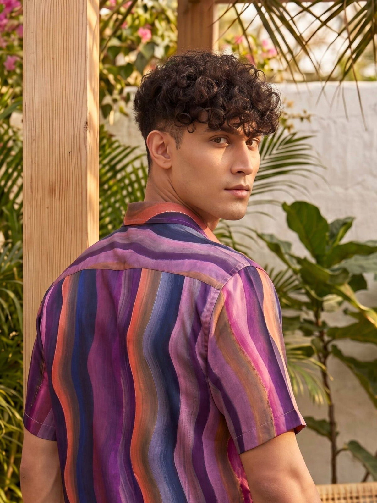 Sol Waves — Sunset Digital Printed Cotton Cambric Shirt | Jaipuri Crown - Jaipuri Crown