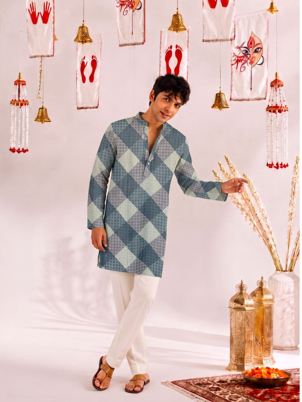 Sparkling Golden Work Kurta - Jaipuri Crown