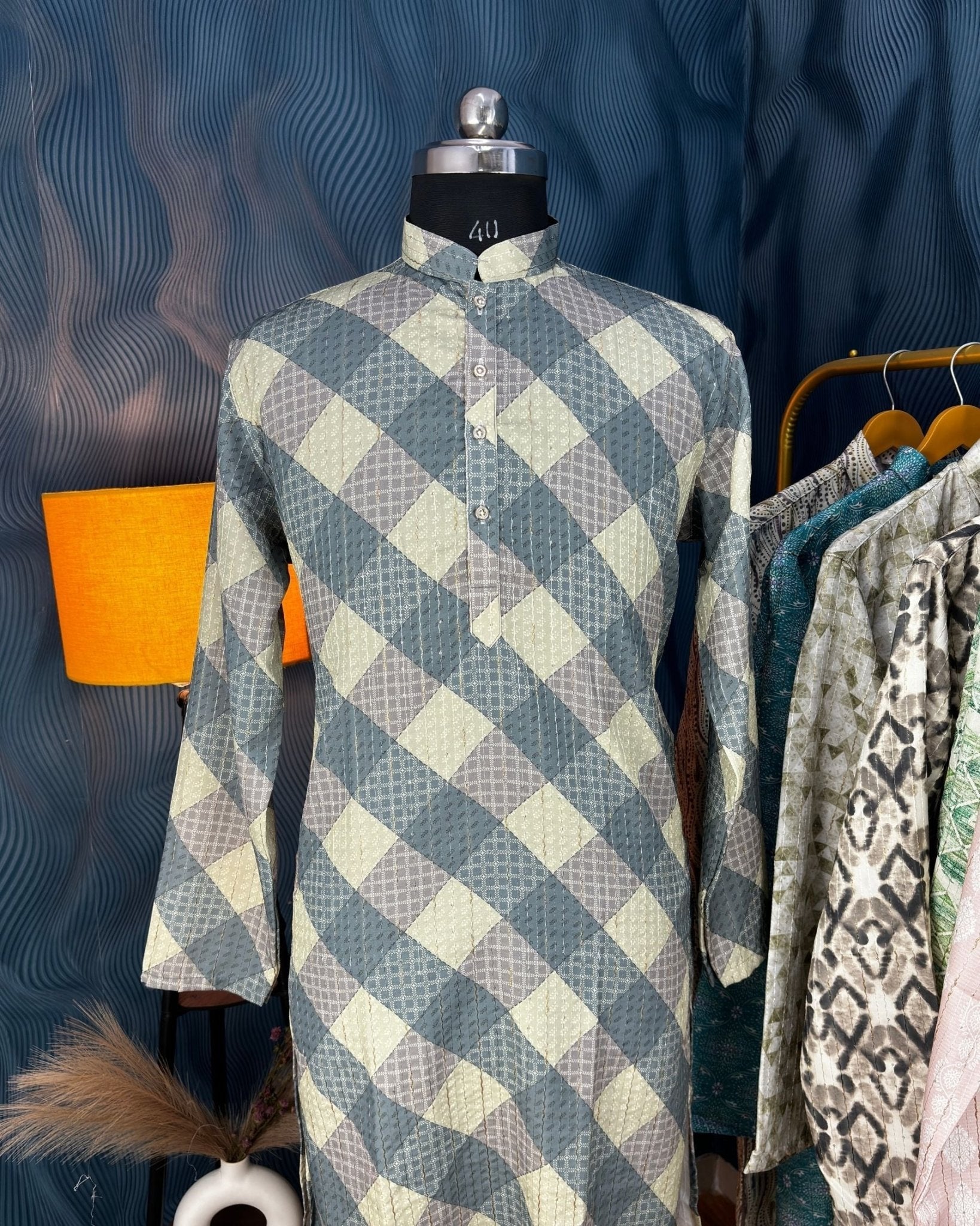 Sparkling Golden Work Kurta - Jaipuri Crown
