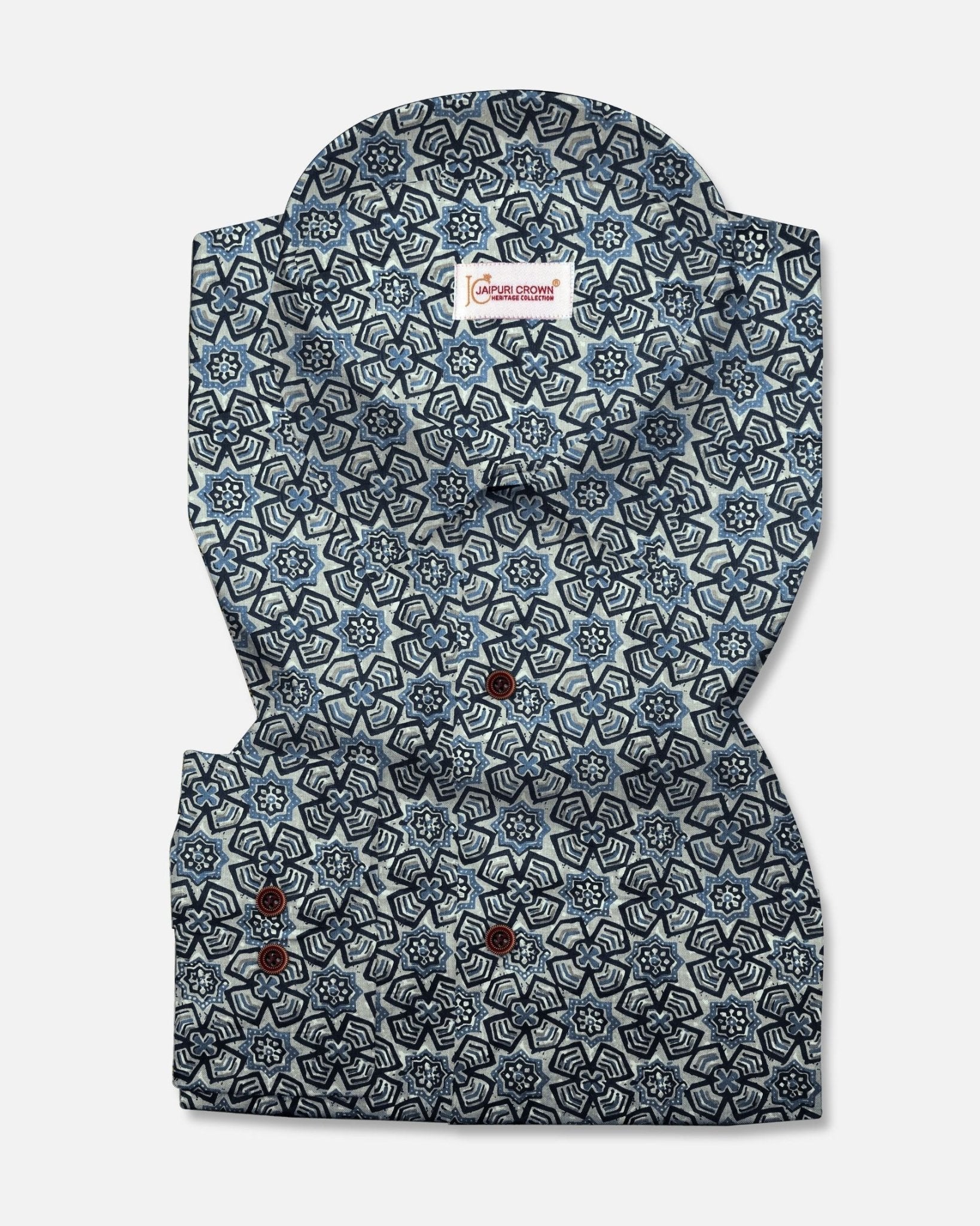 Spin & Style - Pure Cotton Shirt - Pure Cotton Shirt - Jaipuri Crown